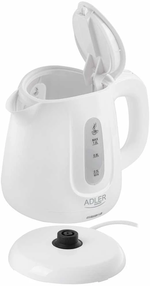 Adler Virdulys | 1373 m. AD | Elektrinis | 850 W | 1 L | Polipropilenas | 360° sukamasis pagrindas | Baltas