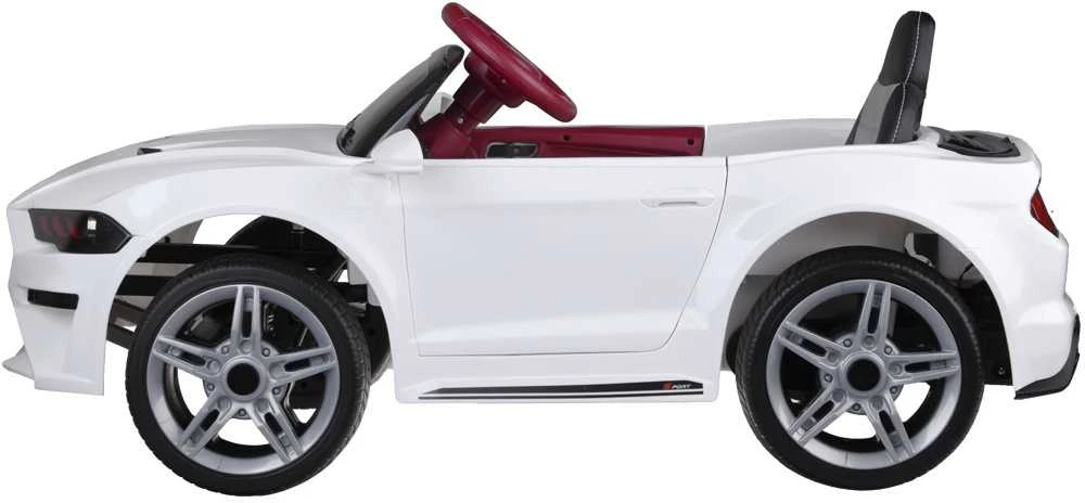 Akumuliatorinis sportinis kabrioletas vaikams Jokomisiada Mustang PA0169 | spalva: balta