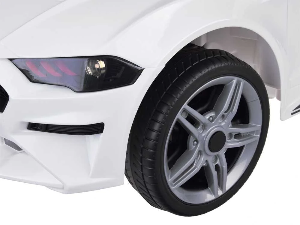 Akumuliatorinis sportinis kabrioletas vaikams Jokomisiada Mustang PA0169 | spalva: balta