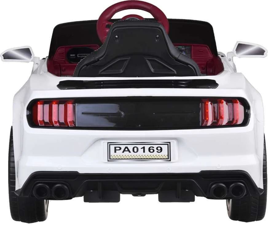 Akumuliatorinis sportinis kabrioletas vaikams Jokomisiada Mustang PA0169 | spalva: balta