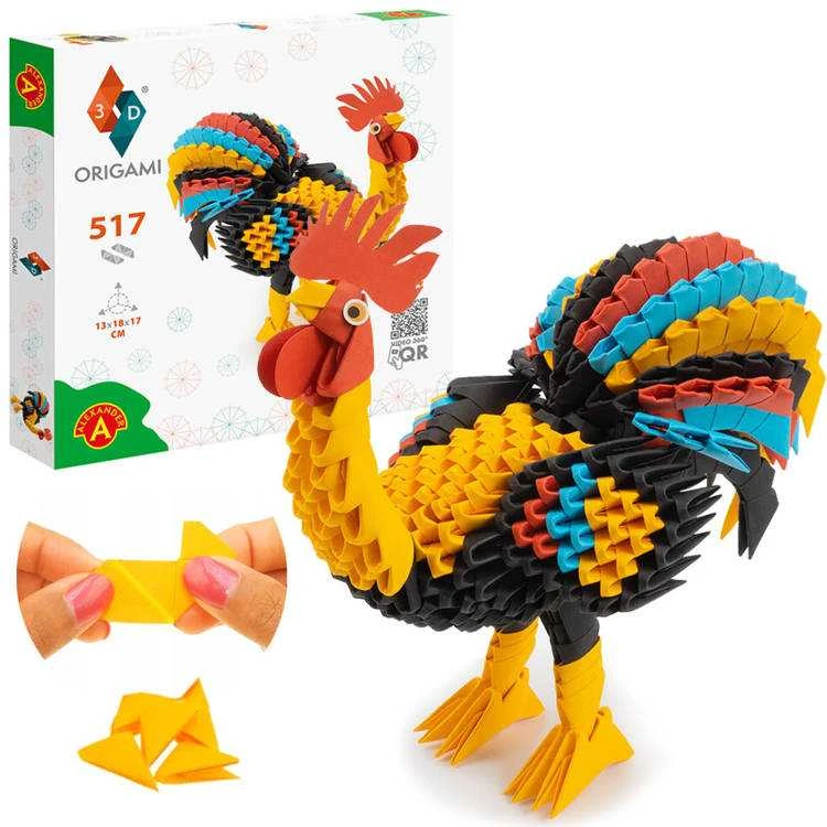 Dėlionė Alexander Aleksandras, origami 3d - Kogutas