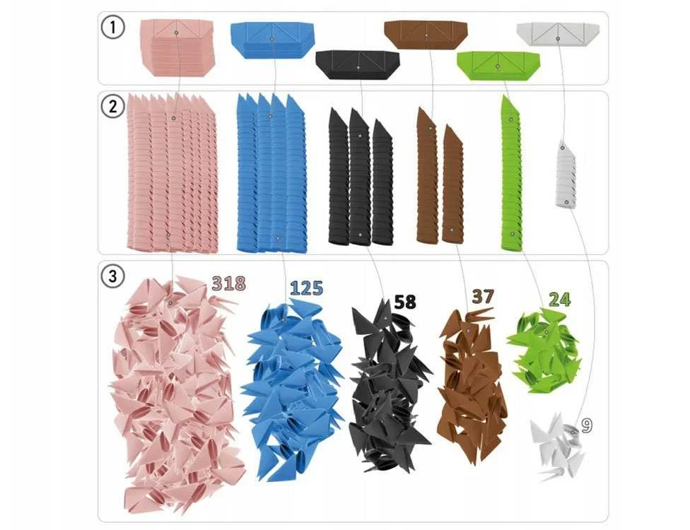 Dėlionė Alexander Aleksandras, origami 3d - liepsnojimas