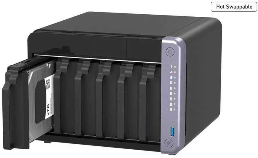 Serveris QNAP Ekonomiškas 6 skyrių 10 GbE NAS | TS-632X-4G | Alpinis | AL524 | Procesoriaus dažnis 2 GHz | 4 GB | DDR4 SODIMM | 120W adapteris (12VDC), 100-240VAC