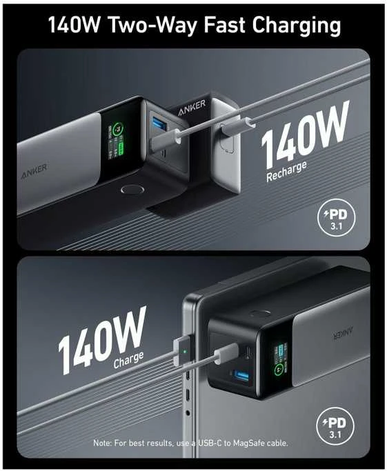 Anker 737 24000 mAh nešiojama baterija (PowerCore 24k) 140 W