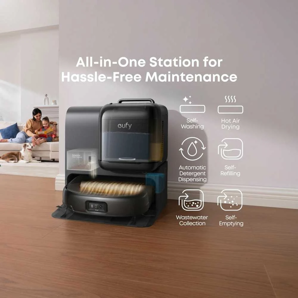 Dulkių siurblys-robotas Eufy Omni E25, Juodas