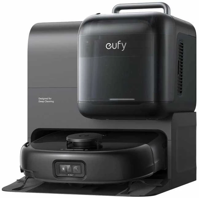 Nešiojamas valymo rinkinys su dulkių siurbliu-robotu Eufy Omni E28, Juodas