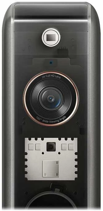 Anker Eufy Video Doorbell 2K su HomeBase, maitinama baterija