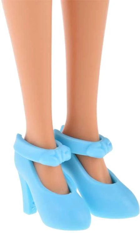 Anlily Doll ilgais plaukais mėlyna pasakų suknele