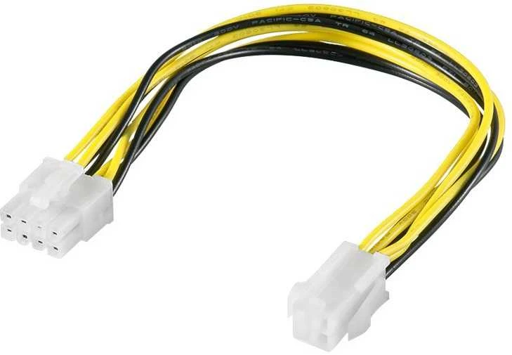 „Goobay“ | ATX12 P4 kompiuterio maitinimo laidas / adapteris; 4 kontaktų į 8 kontaktus