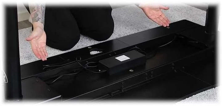 Žaidimų stalas Arozzi Arena Moto Gaming Desk, Motorizuotas, Reguliuojamo aukščio 720-1180mm, Juodas