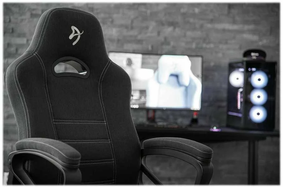 Žaidimų kėdė Arozzi Enzo Woven Fabric Gaming Chair, Tamsiai pilka