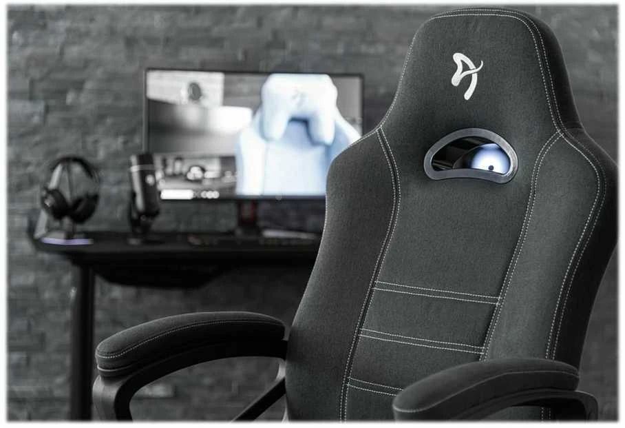 Žaidimų kėdė Arozzi Enzo Woven Fabric Gaming Chair, Tamsiai pilka