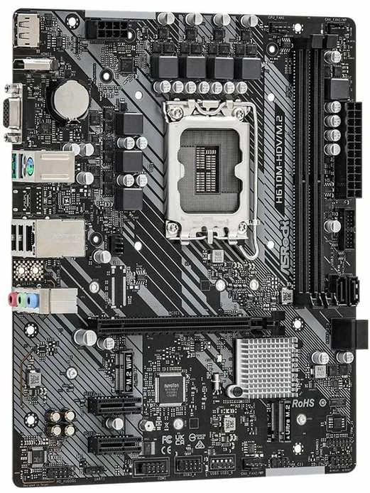 Pagrindinė plokštė ASROCK Intel H610/LGA1700/MicroATX/Memory DDR4/Atminties lizdai 2/1xPCI-Express 3.0 1x/1xPCI-Express 4.0 16x/1xM.2/1x15pin D-sub/1xHDMI/1xAudio-In/1xAudio-Out/1xMikrofonas/4xUSB 2.0/2xUSB 3.2