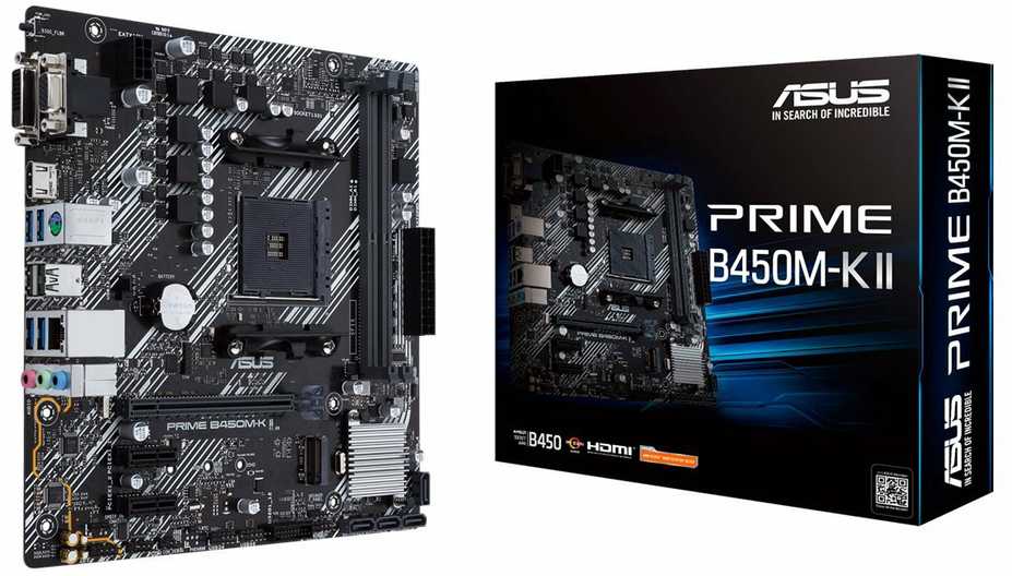 Pagrindinė plokštė Asus PRIME B450M-K II, Micro ATX, AM4, DDR4