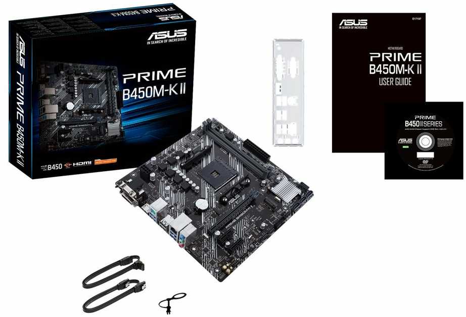 Pagrindinė plokštė Asus PRIME B450M-K II, Micro ATX, AM4, DDR4