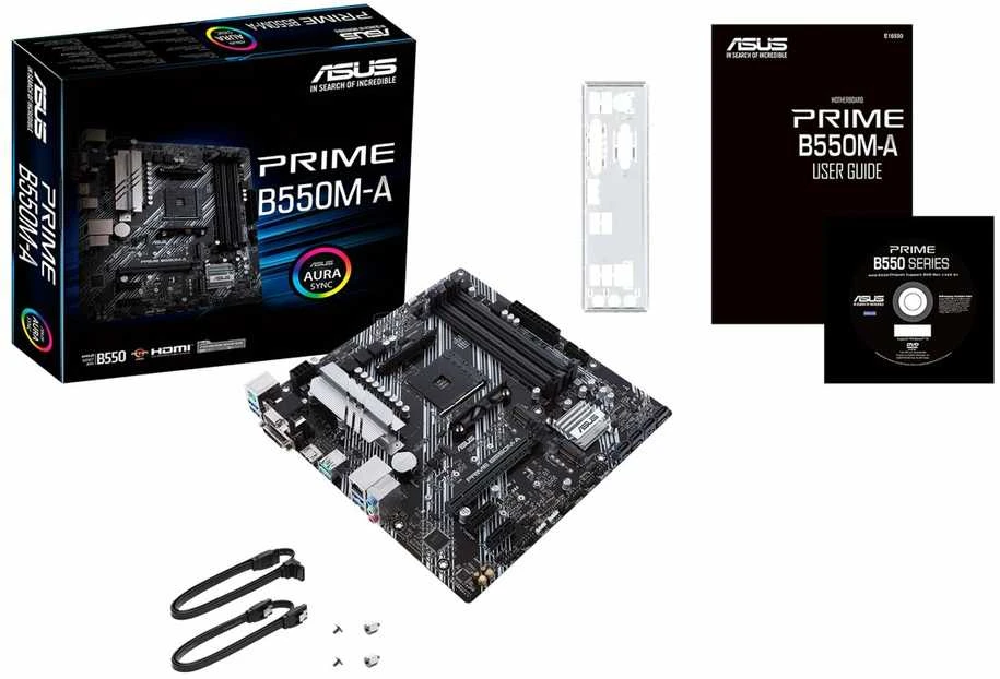 Pagrindinė plokštė ASUS AMD B550 / SAM4 / MicroATX / Memory DDR4 / Atminties lizdai 4 / 2xPCI-Express 3.0 1x / 1xPCI-Express 4.0 16x / 2xM.2 / 1x15pin D-sub / 1xDVI-D / 1xHDMI / 6xUSB 3.2 / 1xPS/2 / 1xRJ45 / 3xAudio port
