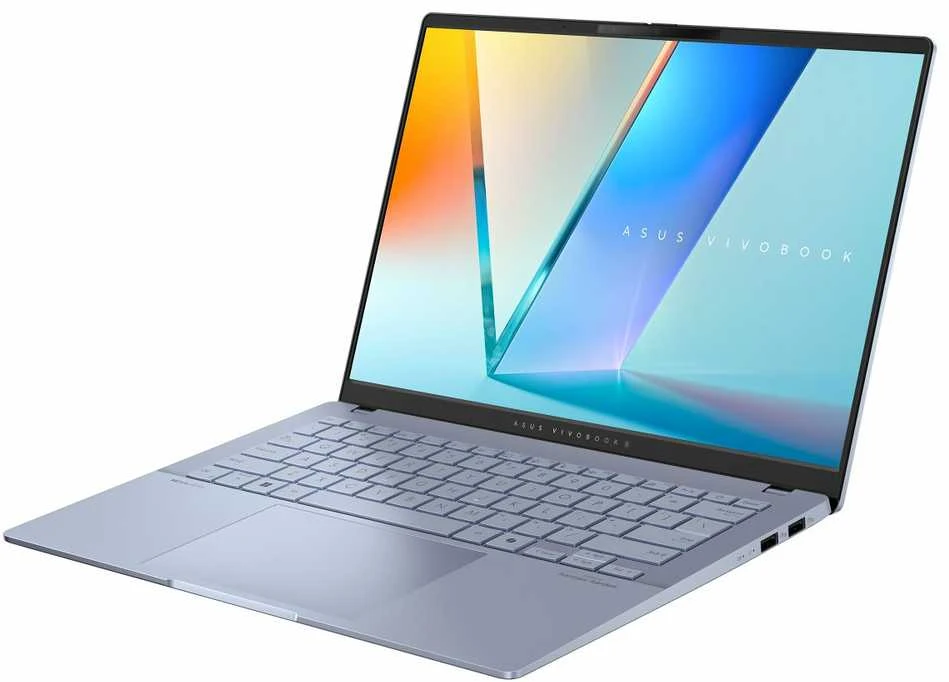 Nešiojamas kompiuteris Asus Vivobook S 14 S5406SA-QD004W | Mist Mėlyna | 14 " | OLED | WUXGA | 1920 x 1200 pikselių | Glossy | Intel Core Ultra 5 | 226V | 16 GB | LPDDR5X | Solid-state drive capacity 512 GB | Intel Arc Graphics | Windows 11 Home | 802.11be | Bluetooth versija 5.4 | Klaviatūros kalba: anglų | Klaviatūros apšvietimas | Garantija 24 mėn.
