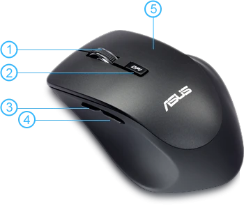 Asus | WT425 | Wireless | Pelė | Juodas/Charcoal