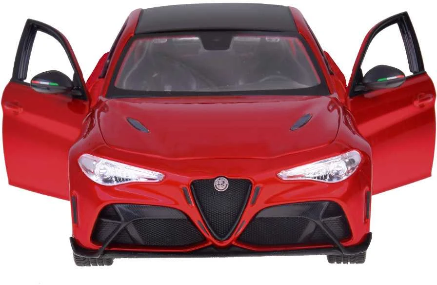 Bburago Jokomisiada Alfa Romeo Giulia GTAm Quadrifoglio licensed red 1:18 ZA5991 modelis