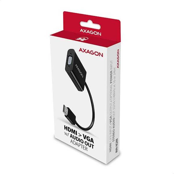 AXAGON RVH-VGAN, HDMI -> VGA mažinimas / adapteriai, FullHD, garso išvestis