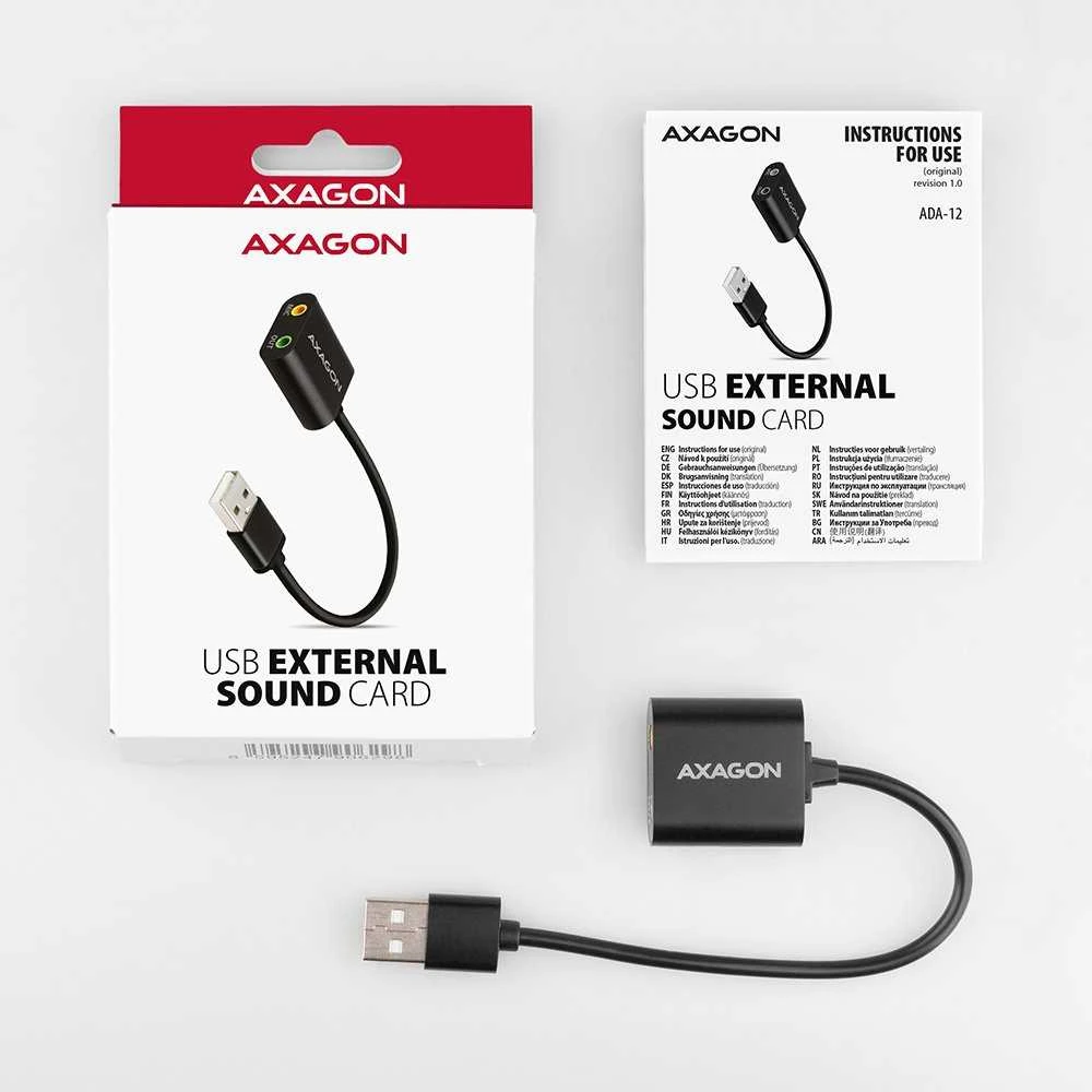 AXAGON | ADA-12 USB – kabelio garso adapteris