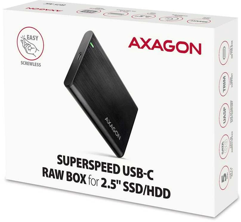 Kietasis diskas AXAGON EE25-A6C USB-C 3.2 – SATA 6G 2,5" išorinė dėžutė