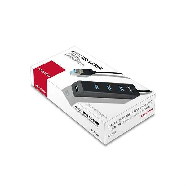 AXAGON HUE-S2B 4x USB3.0 įkrovimo šakotuvas, MicroUSB įkrovimo jungtis