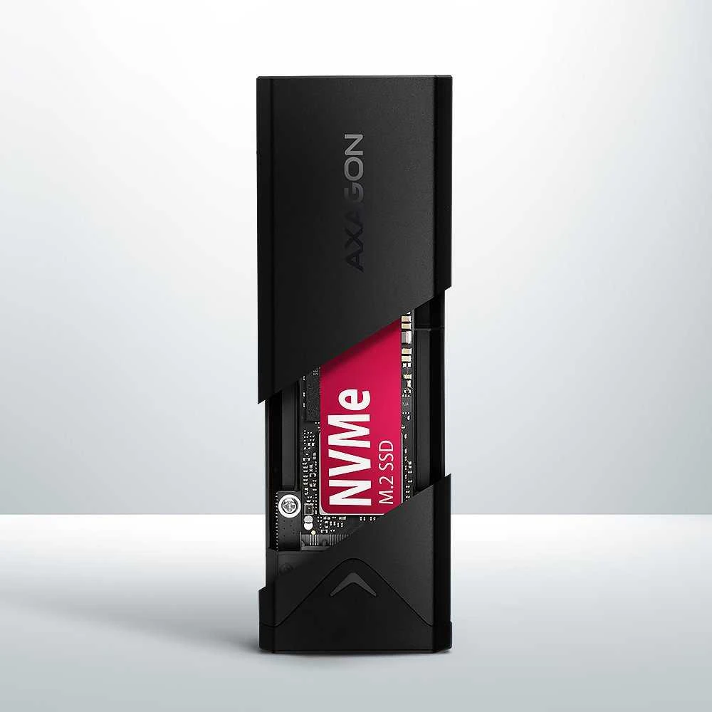 AXAGON išorinė USB-C 10Gbps metalinė dėžutė M.2 NVMe SSD diskams | EEM2-UB2