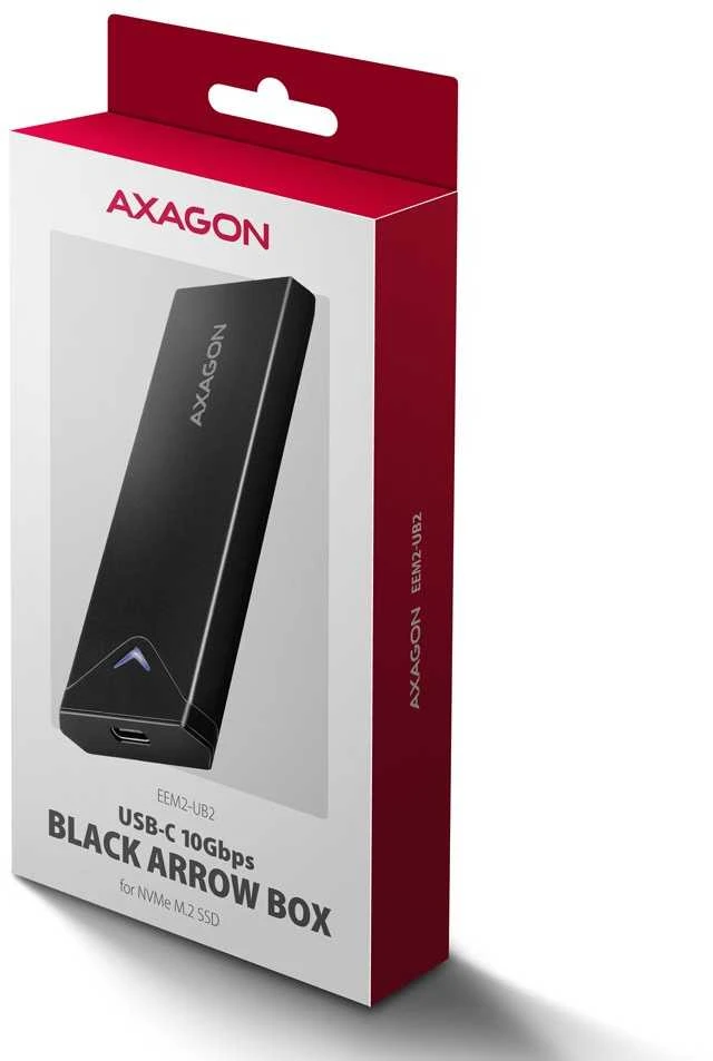 AXAGON išorinė USB-C 10Gbps metalinė dėžutė M.2 NVMe SSD diskams | EEM2-UB2