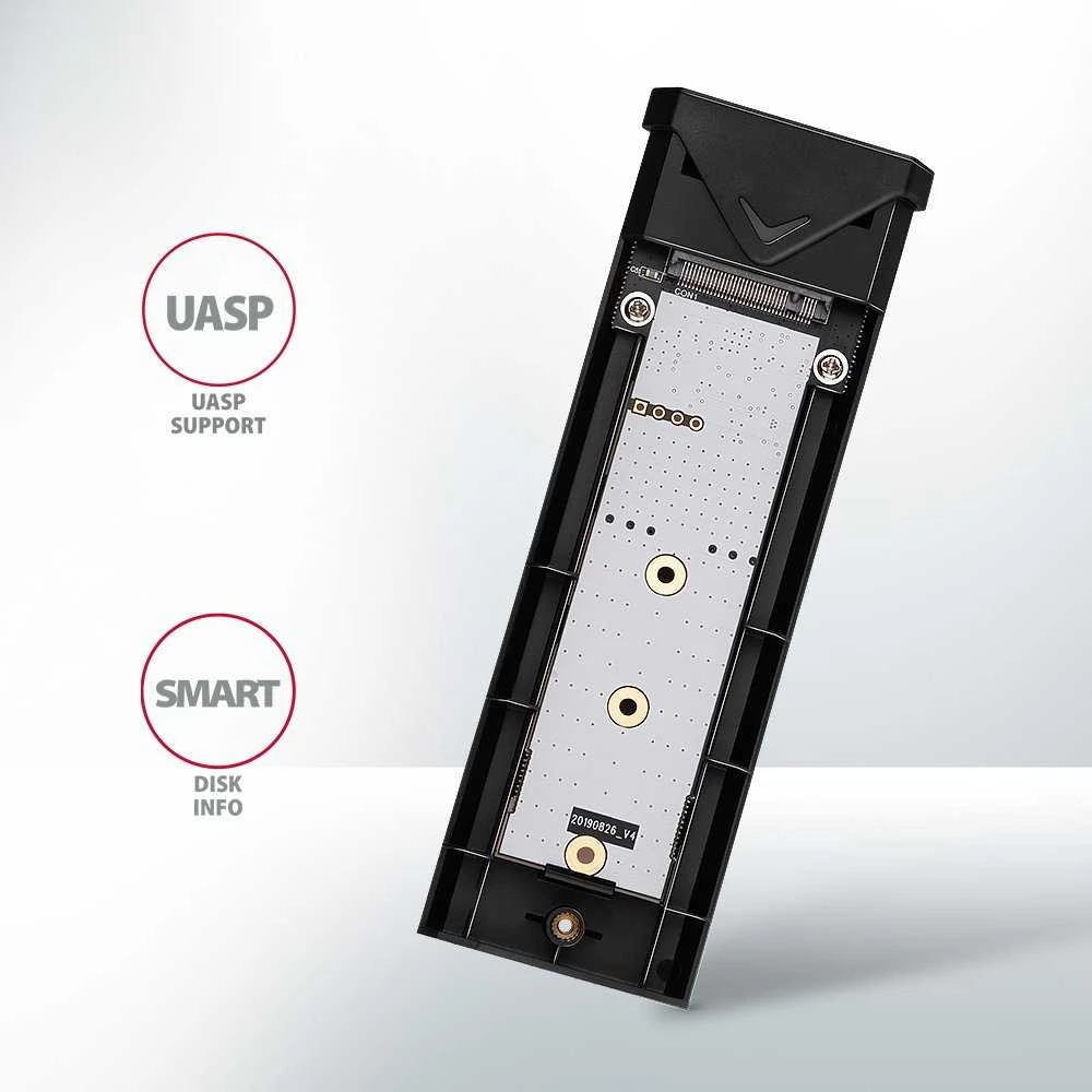 AXAGON išorinė USB-C 10Gbps metalinė dėžutė M.2 NVMe SSD diskams | EEM2-UB2