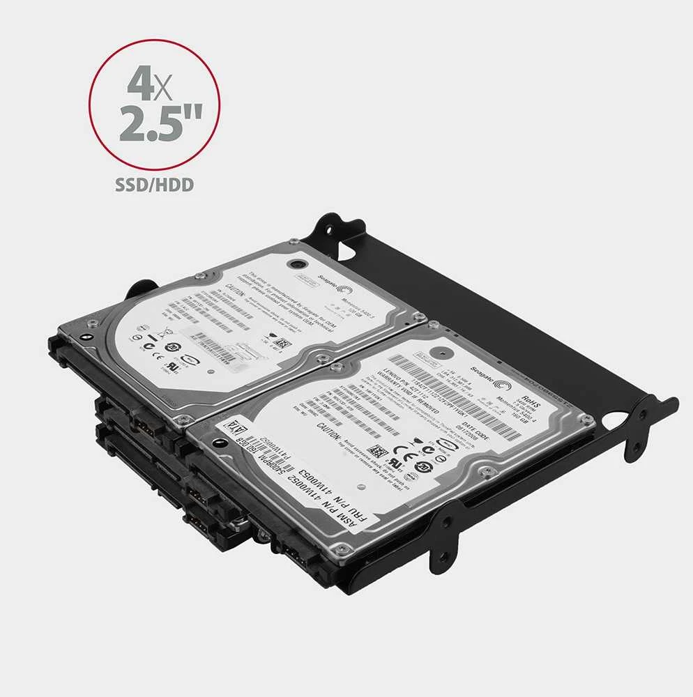AXAGON Metalinis rėmas keturiems 2,5" diskams arba dviem 2,5" diskams ir vienam 3,5" diskui montuoti 5,25" padėtyje | RHD-435