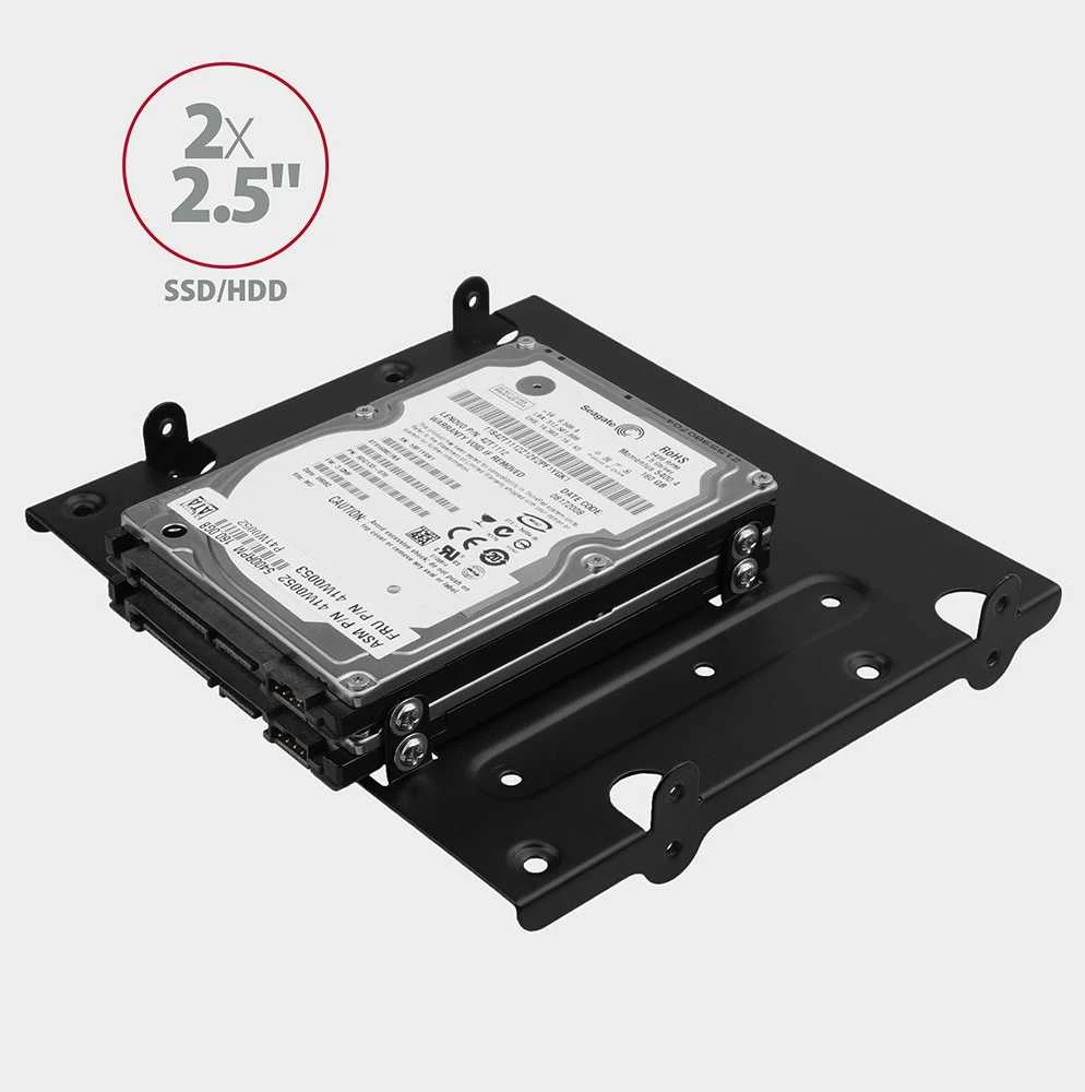 AXAGON Metalinis rėmas keturiems 2,5" diskams arba dviem 2,5" diskams ir vienam 3,5" diskui montuoti 5,25" padėtyje | RHD-435
