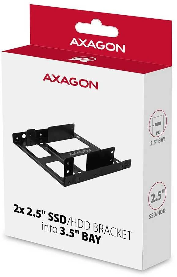 AXAGON Metalinis rėmas, skirtas dviem 2,5" diskams montuoti 3,5" padėtyje | RHD-225