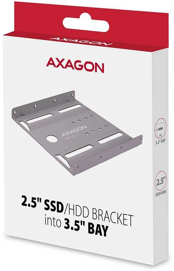 AXAGON Metalinis rėmas, skirtas montuoti vieną 2,5" diską vienoje 3,5" padėtyje | RHD-125S