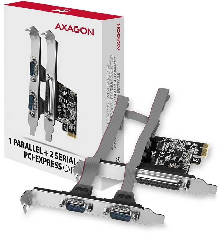 AXAGON PCI-Express kortelė su viena lygiagrečia ir dviem nuosekliosiomis jungtys 250 kbps | PCEA-PSN