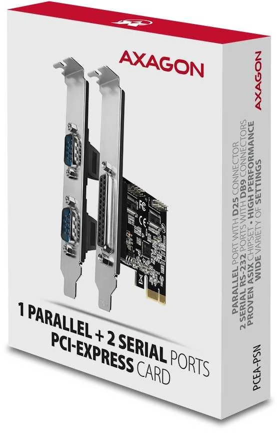 AXAGON PCI-Express kortelė su viena lygiagrečia ir dviem nuosekliosiomis jungtys 250 kbps | PCEA-PSN