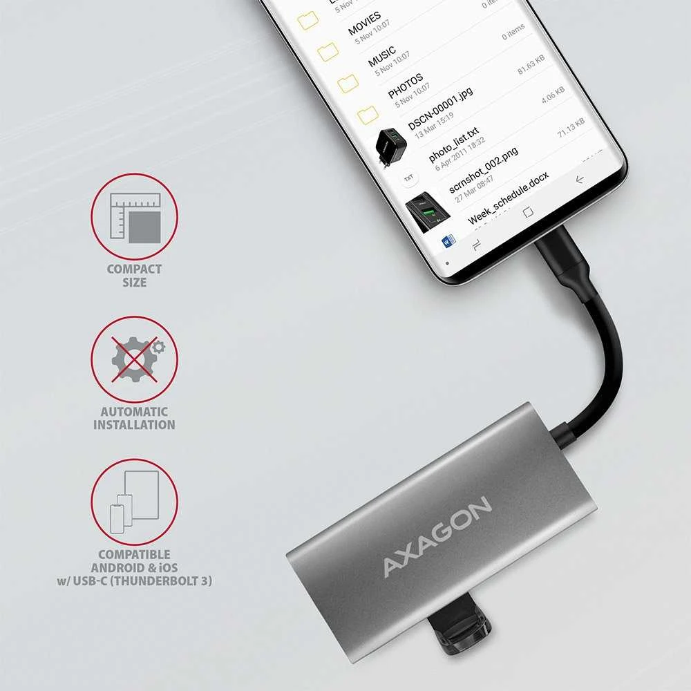 AXAGON SuperSpeed USB-C 10 Gbps SPEEDSTER 4 Hub | HMC-4G2