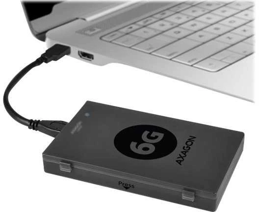 AXAGON ADSA-1S6 USB3.0 – SATA 6G UASP HDD išorinis adapteris, įsk. Byla