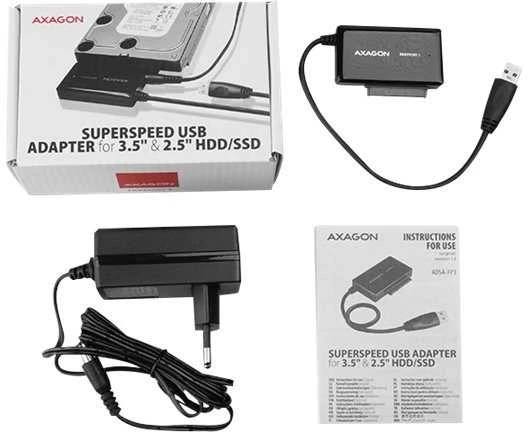 AXAGON ADSA-FP3 USB3.0 – SATA 6G HDD FASTPort3 adapteris, įsk. AC