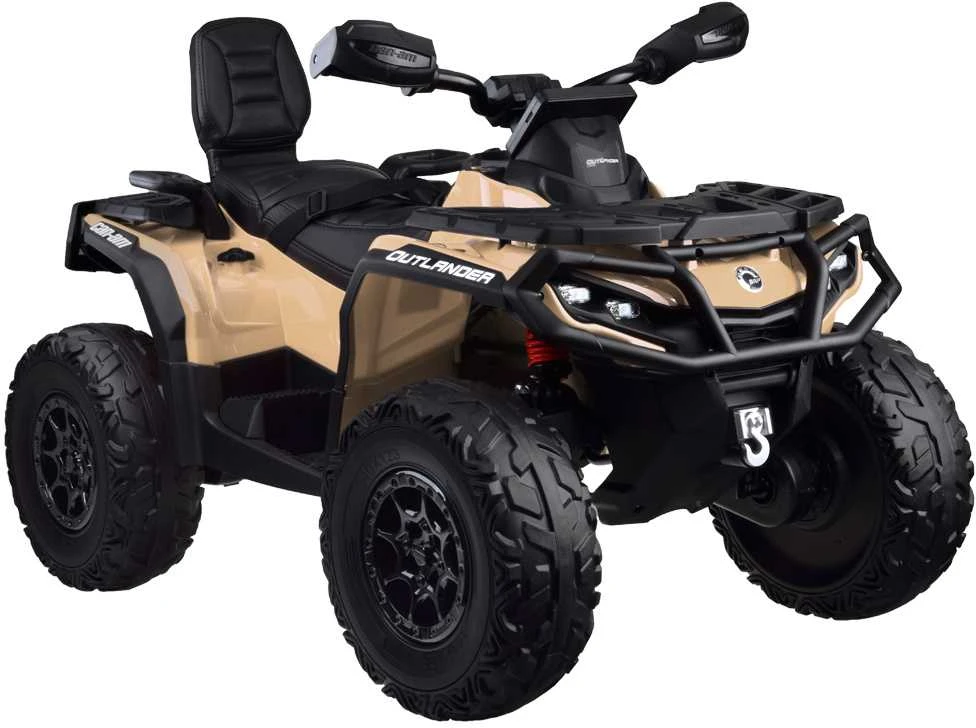 Import Super Toys Jokomisiada Baterija varomas keturratis vaikams 2 asmenims CAN-AM OUTLANDER 4x4 LED panelė PA0326