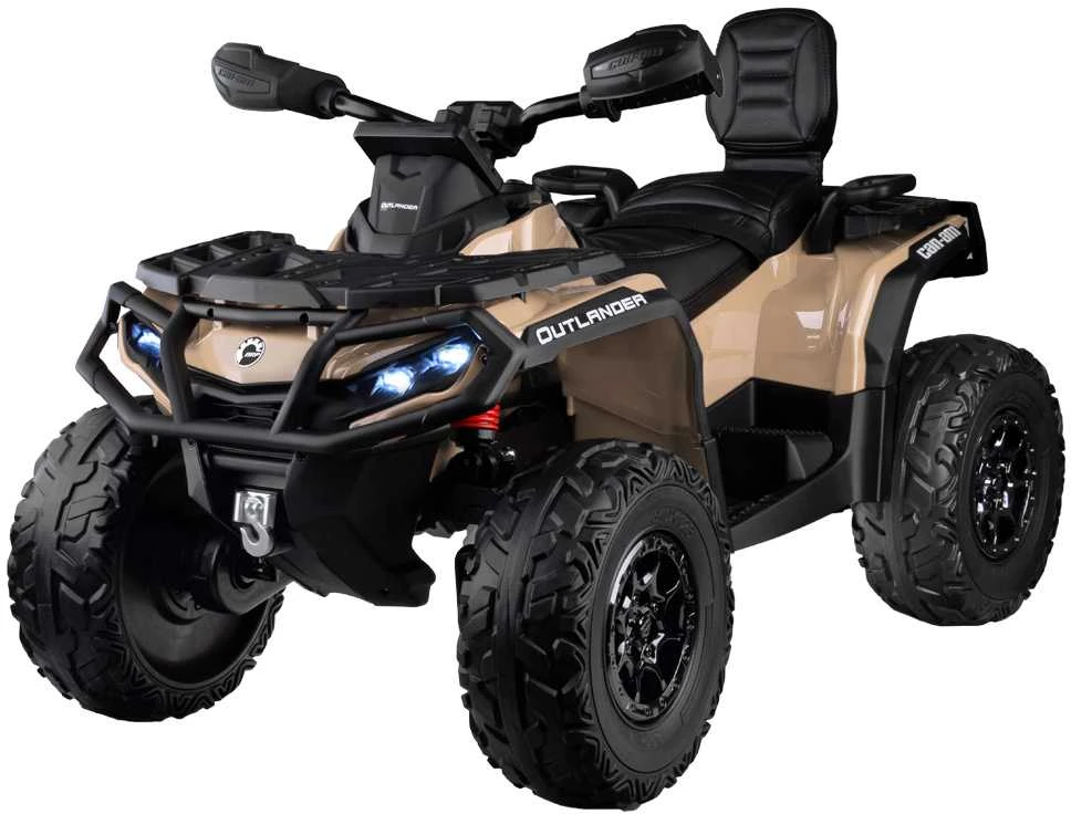 Import Super Toys Jokomisiada Baterija varomas keturratis vaikams 2 asmenims CAN-AM OUTLANDER 4x4 LED panelė PA0326