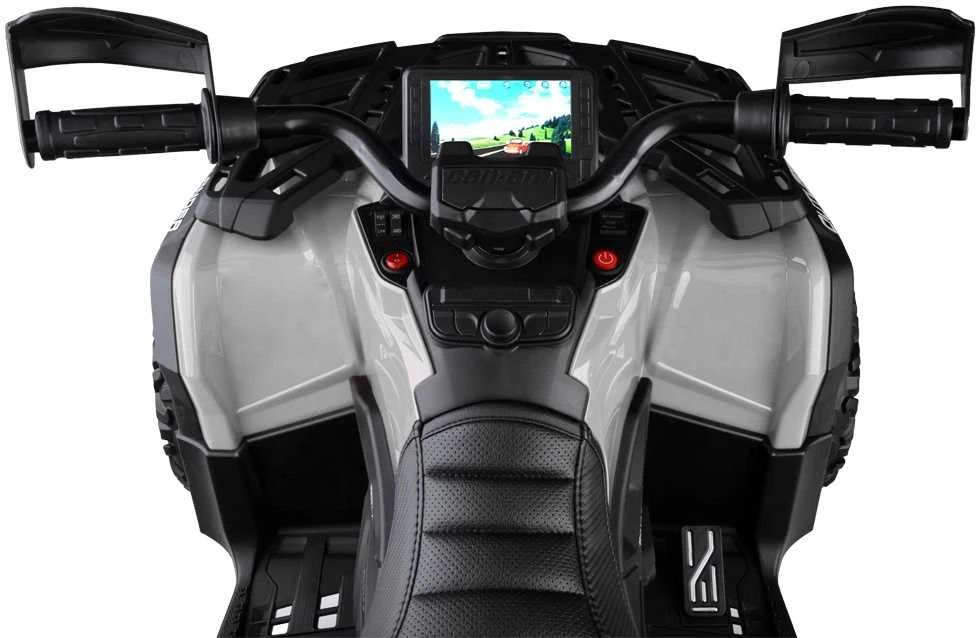 Import Super Toys Jokomisiada Baterija varomas keturratis vaikams 2 asmenims CAN-AM OUTLANDER 4x4 LED panelė PA0326