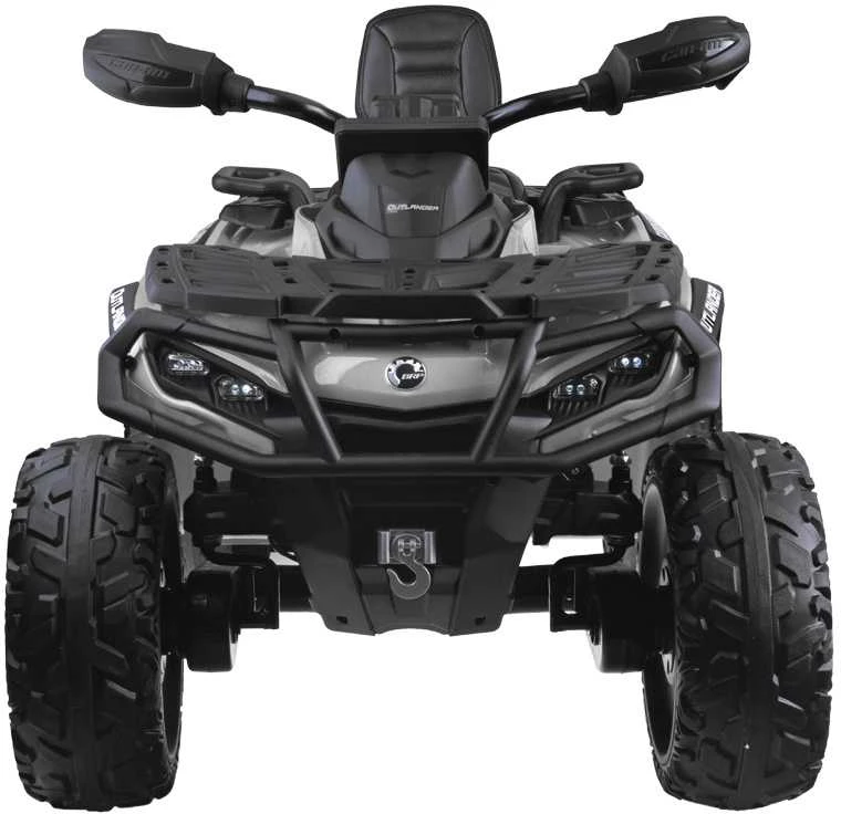 Import Super Toys Jokomisiada Baterija varomas keturratis vaikams 2 asmenims CAN-AM OUTLANDER 4x4 LED panelė PA0326