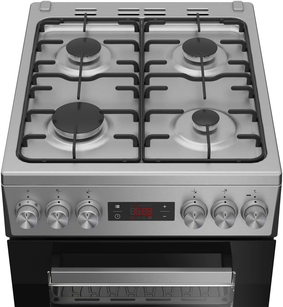 Viryklė BEKO Cooker | FSM52321DXDT | Hob type Gas | Oven type Electric | Stainless Steel | Plotis 50 cm | Grilling | Gylis 60 cm | 60 L
