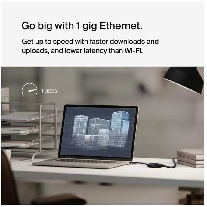 Belkin USB-C eterneto adapteris 100W PD