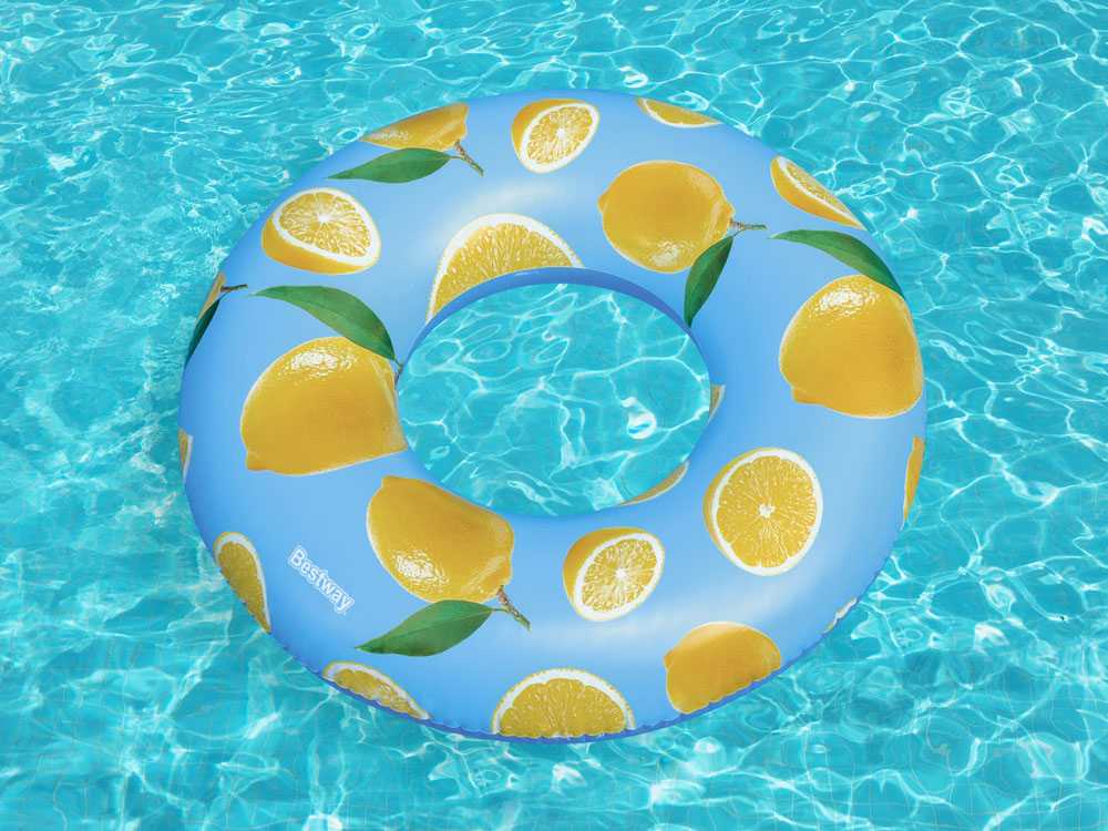 BESTWAY plaukimo ratas Scentsational Lemon, diametras 1.19m, 36229