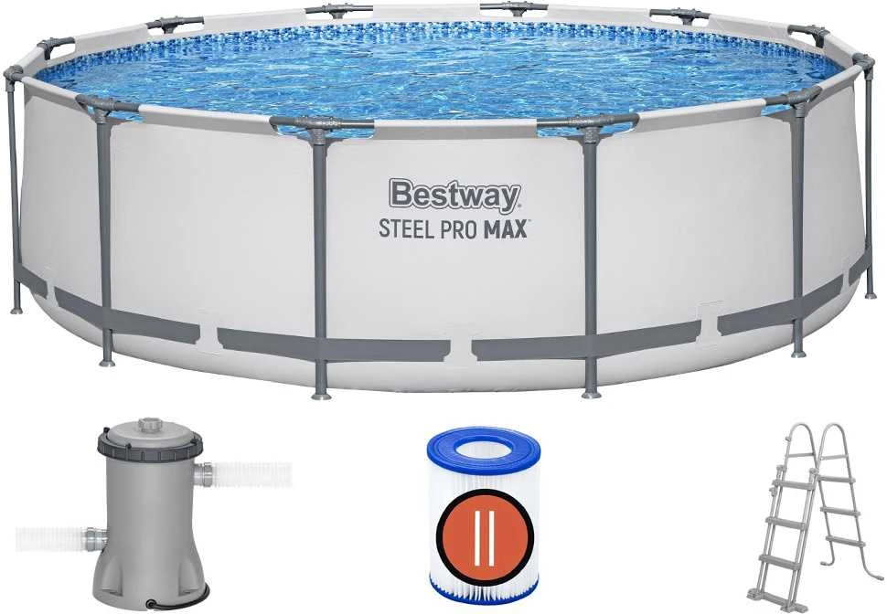 „BestWay Pool Steel Pro MAX“ baseino komplektas, apvalus, 366 x 100 cm