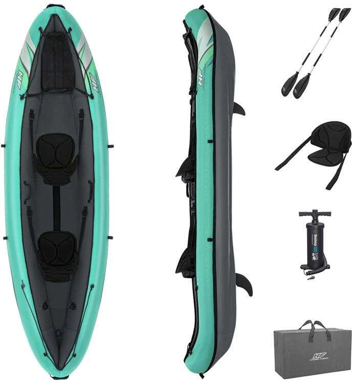 Bestway 2 asmenų kayak Ventura Elite X2 pripučiama valtis Hydro Force irklas 65052