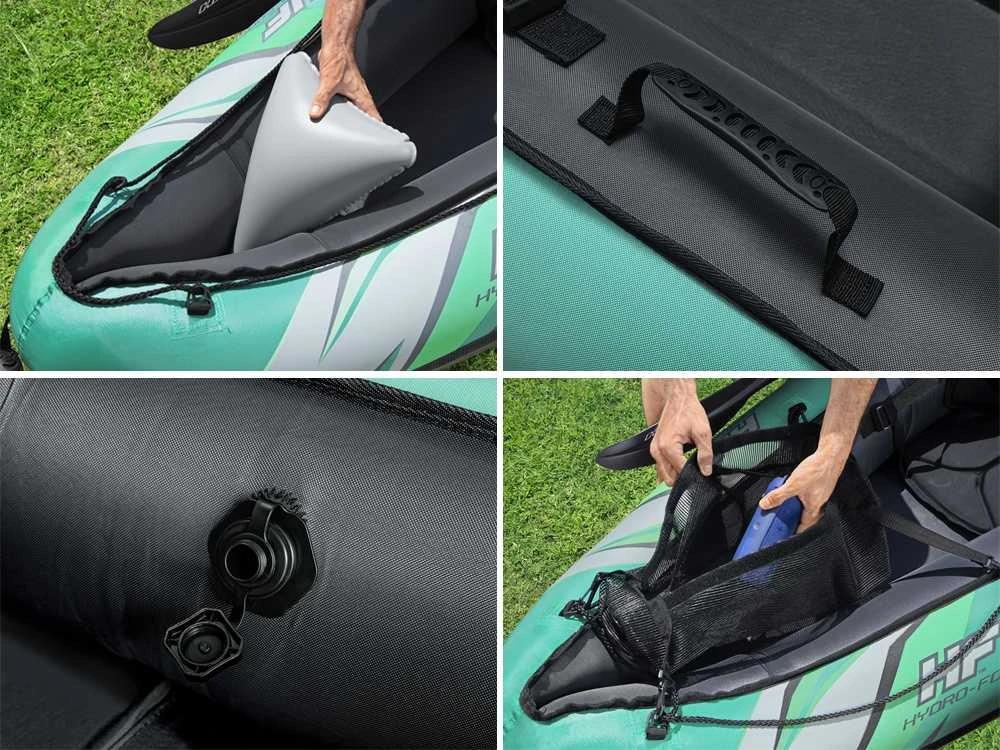 Bestway 2 asmenų kayak Ventura Elite X2 pripučiama valtis Hydro Force irklas 65052
