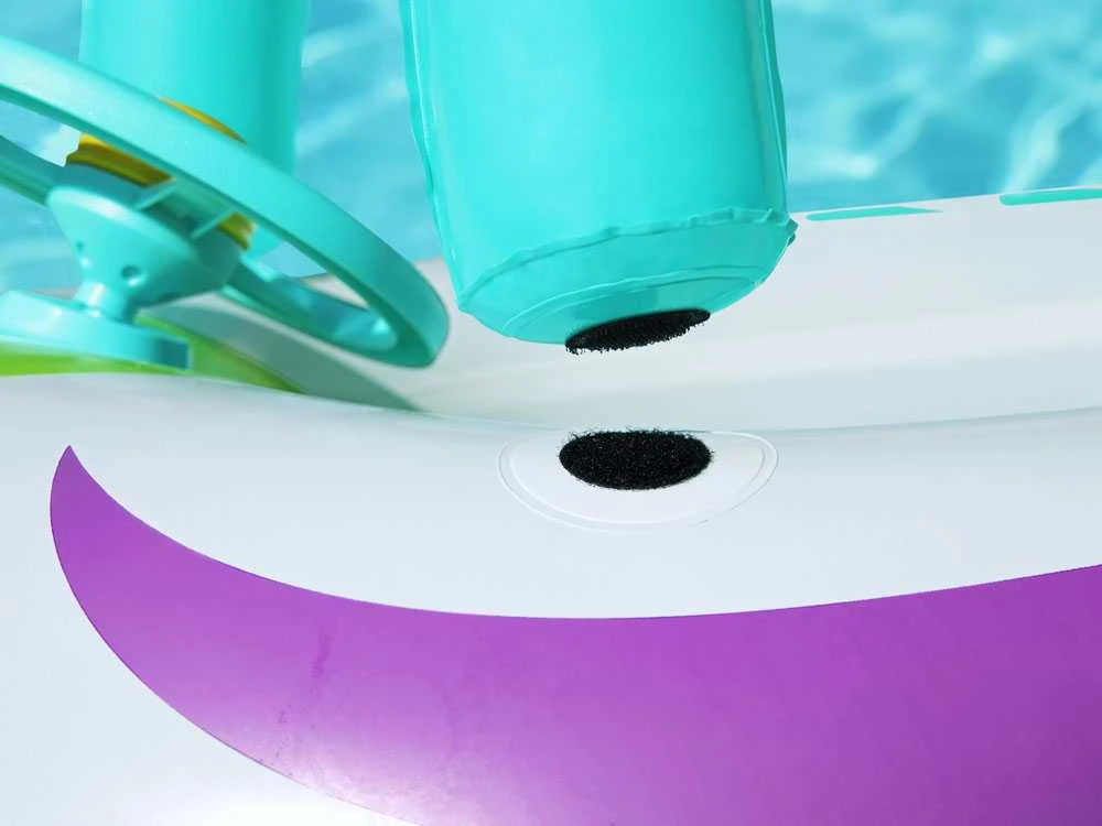 BESTWAY pripučiamas vaikiškas plaustas su stogeliu Space Splash, 1.07m x 1.12m, 34149